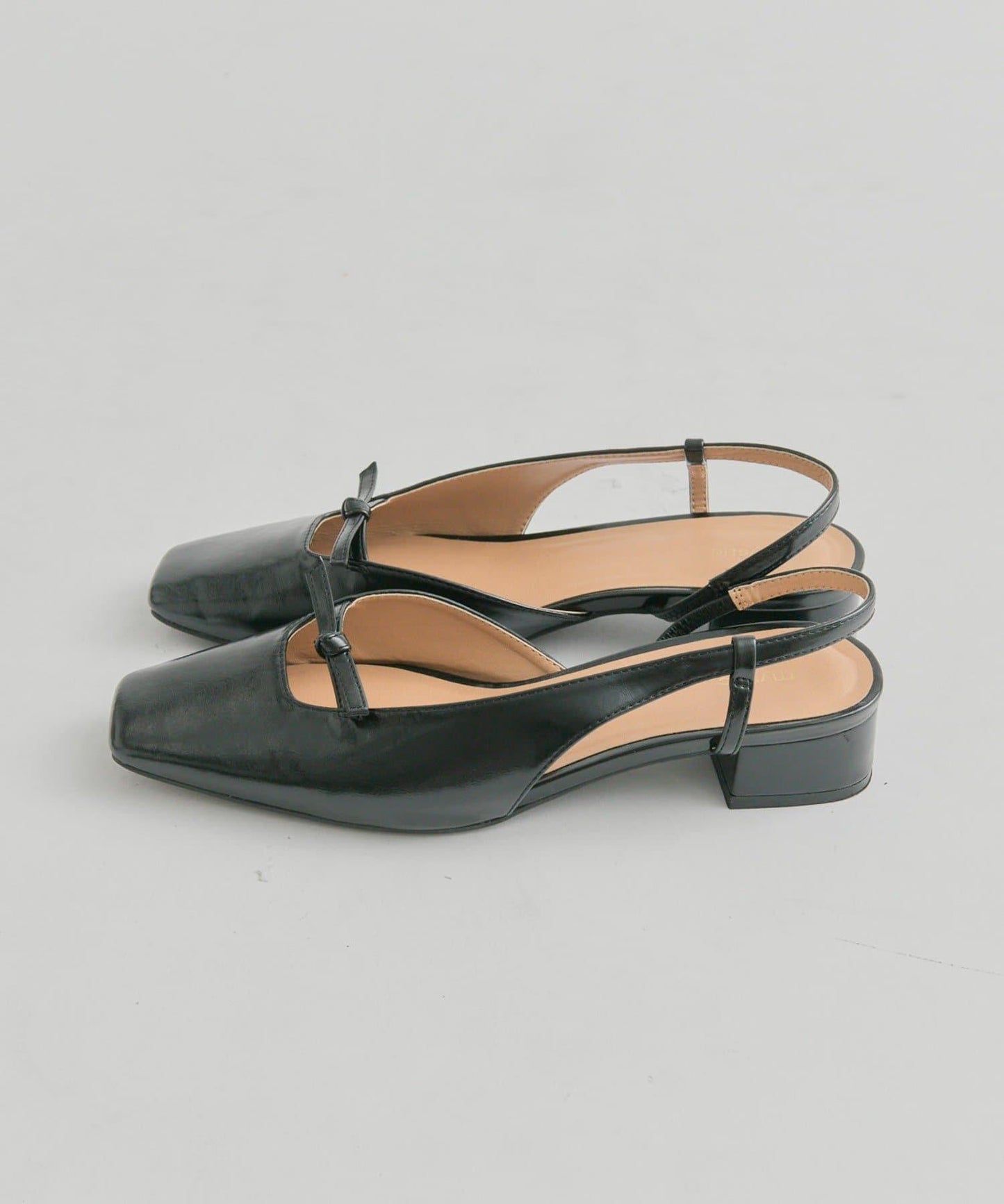 方頭蝴蝶結女式高跟鞋