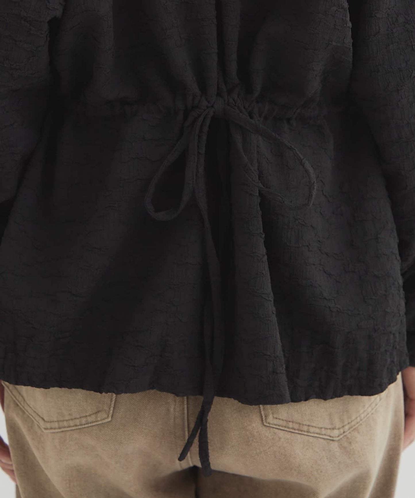 【mystic】壓花長袖襯衫