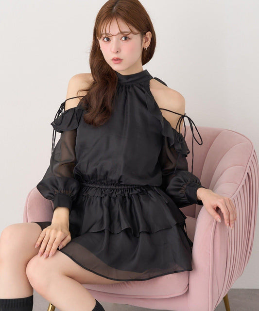 美式無袖長款連衣裙