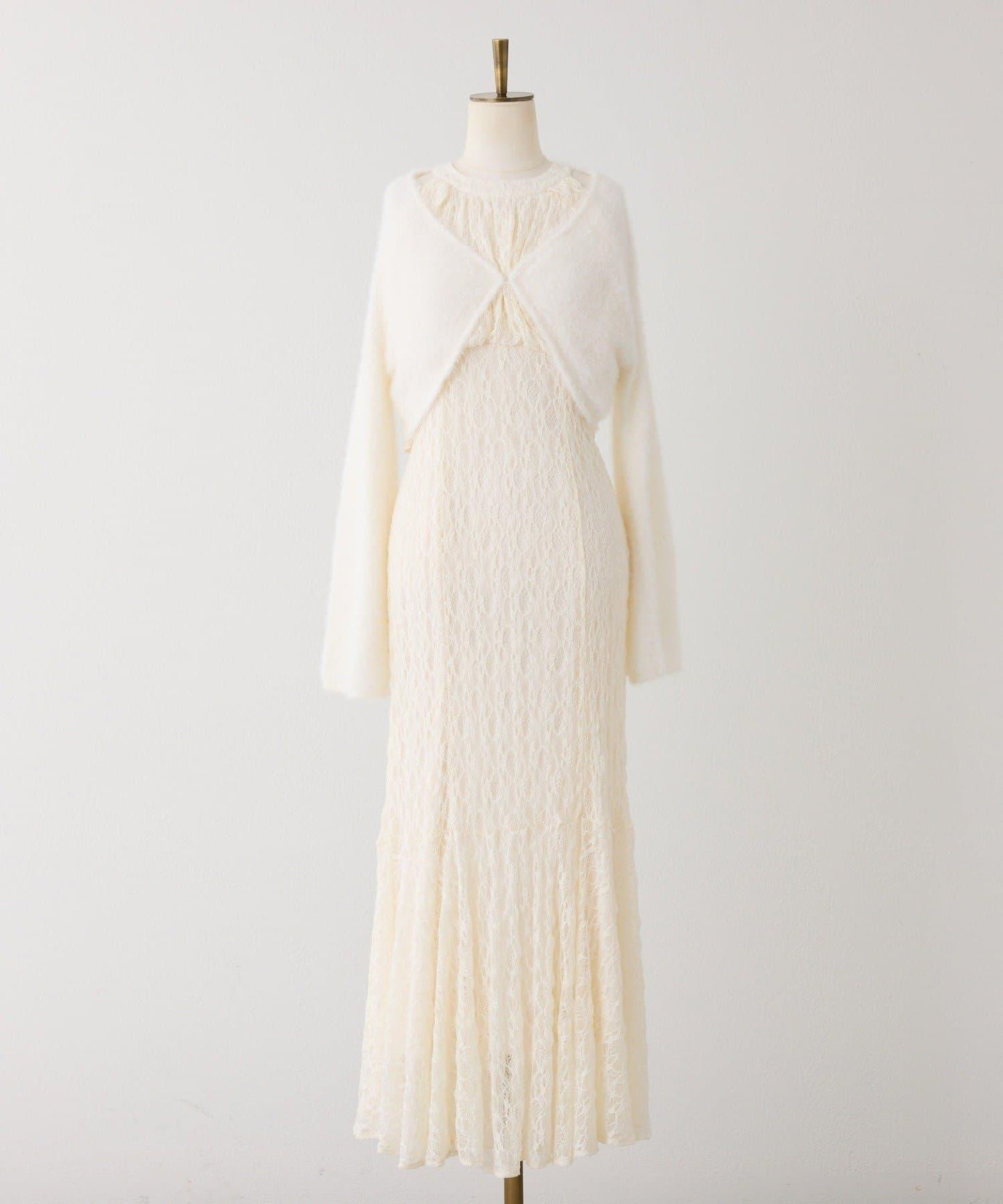 【開衫套裝】美式無袖長連衣裙