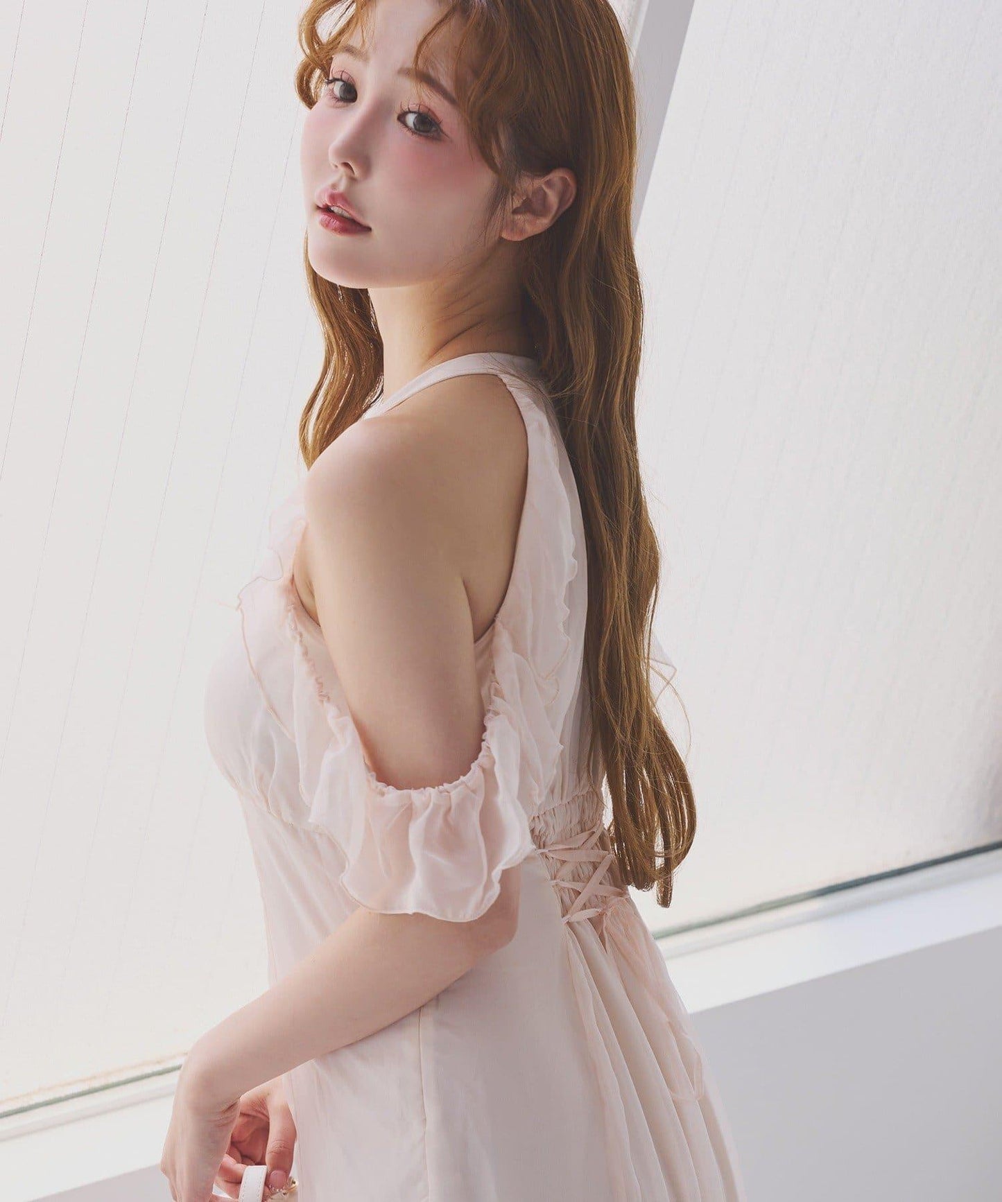 【開衫套裝】美式無袖長連衣裙