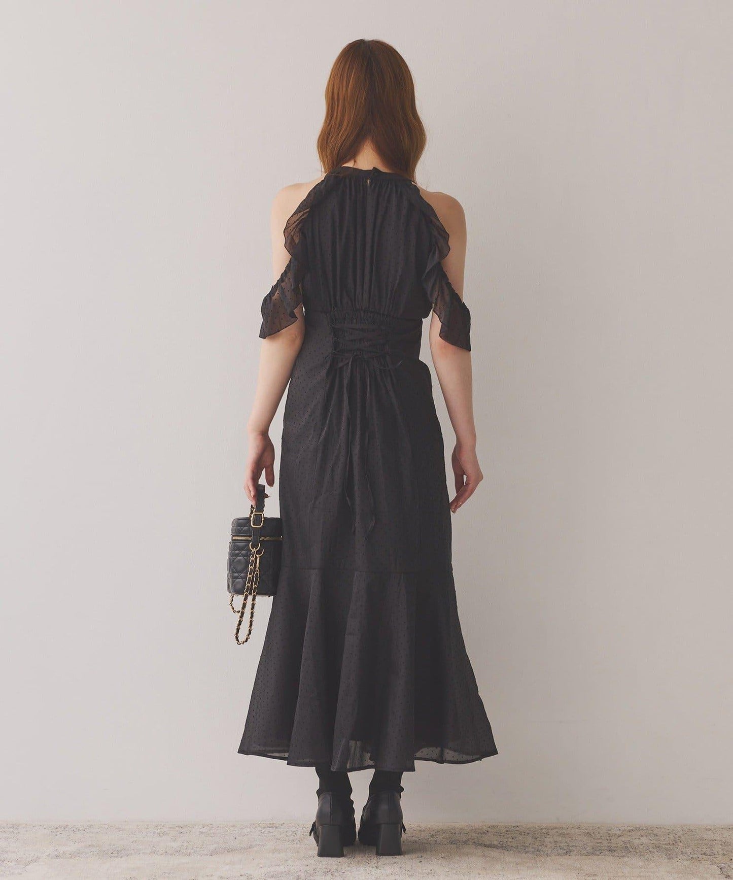 【開衫套裝】美式無袖長連衣裙