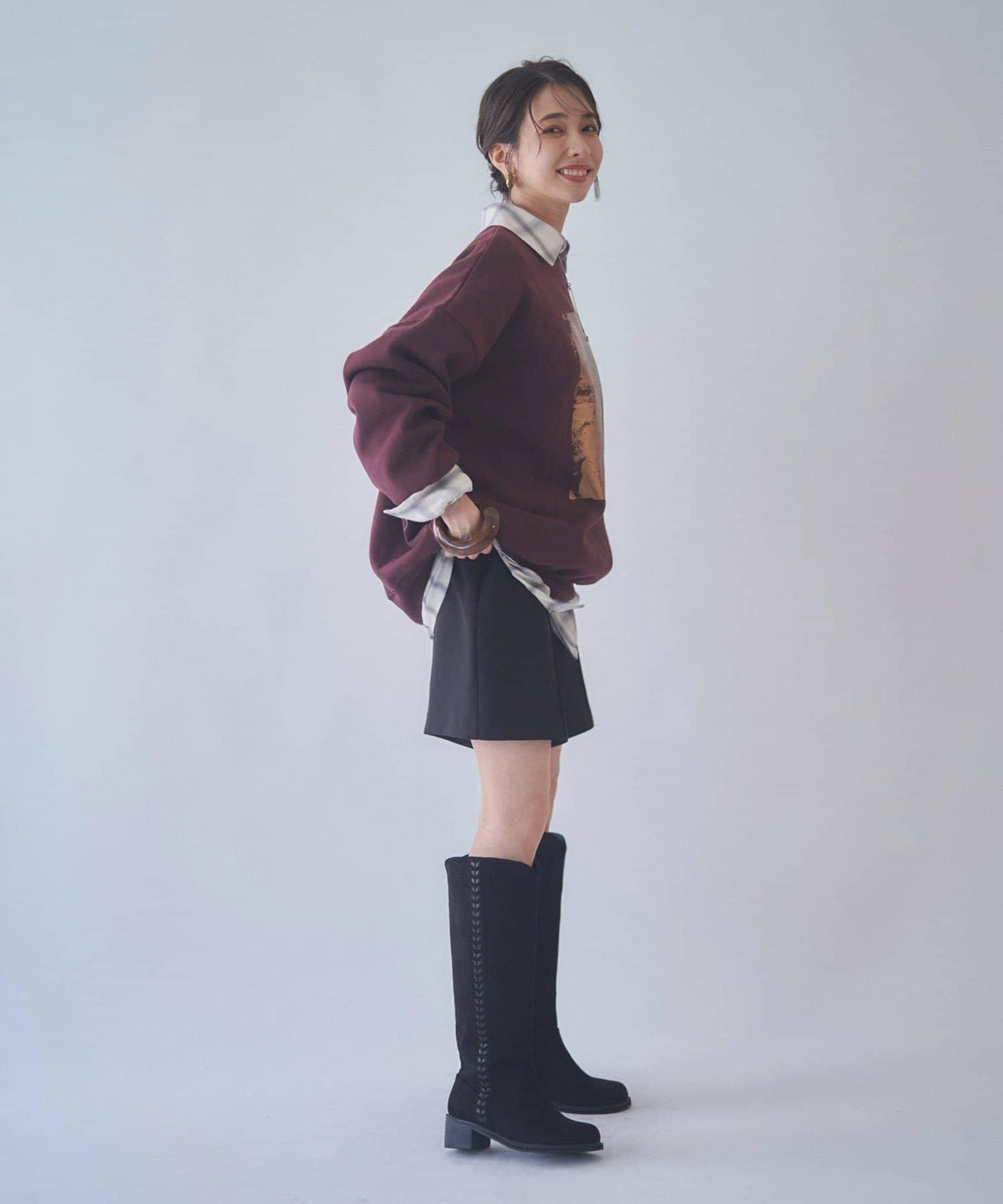 【NUNIFE / 長銷單品】金箔印花套頭衫