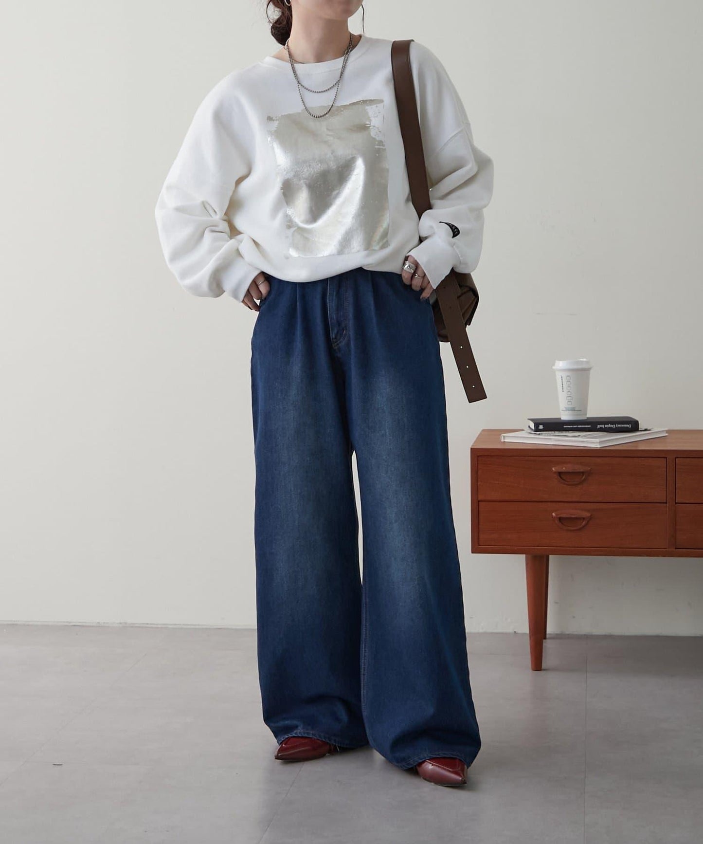 【NUNIFE / 長銷單品】金箔印花套頭衫