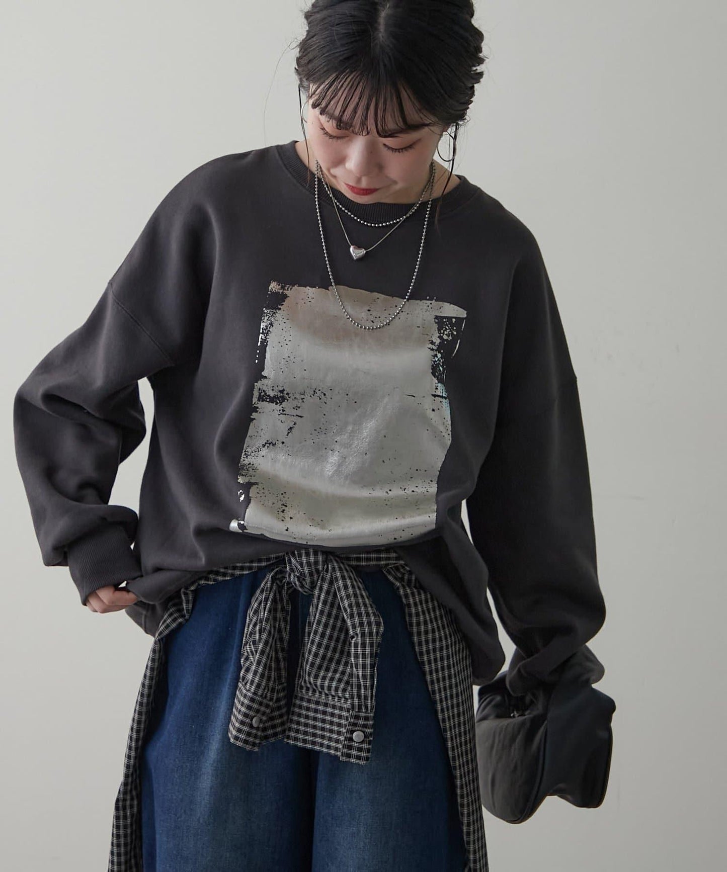 【NUNIFE / 長銷單品】金箔印花套頭衫