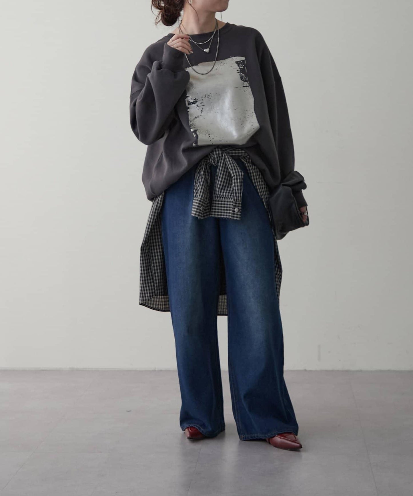 【NUNIFE / 長銷單品】金箔印花套頭衫