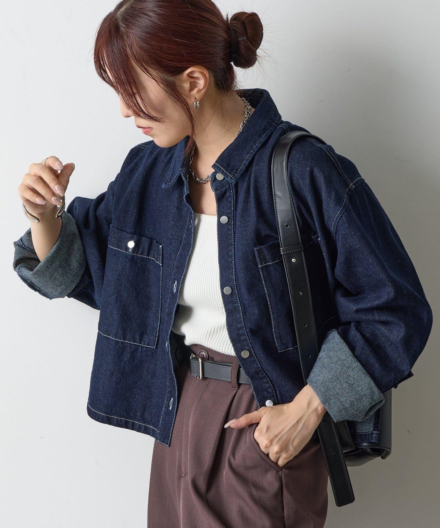 【AW】8盎司牛仔短款襯衫