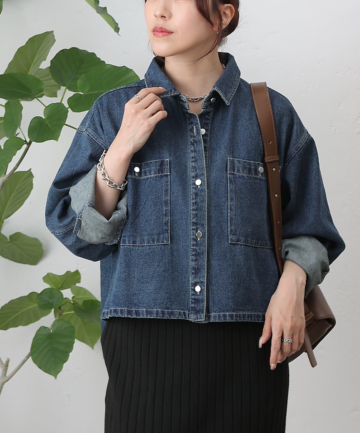 【AW】8盎司牛仔短款襯衫