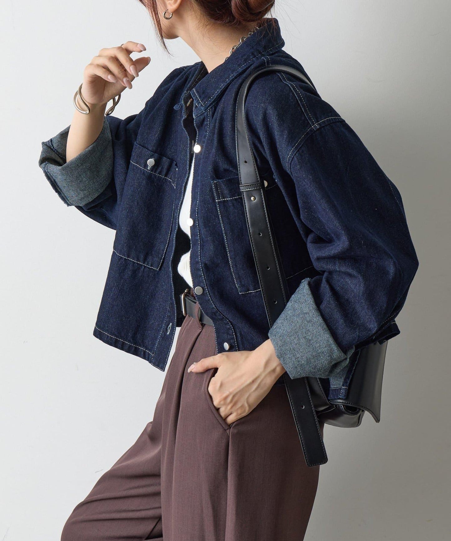 【AW】8盎司牛仔短款襯衫