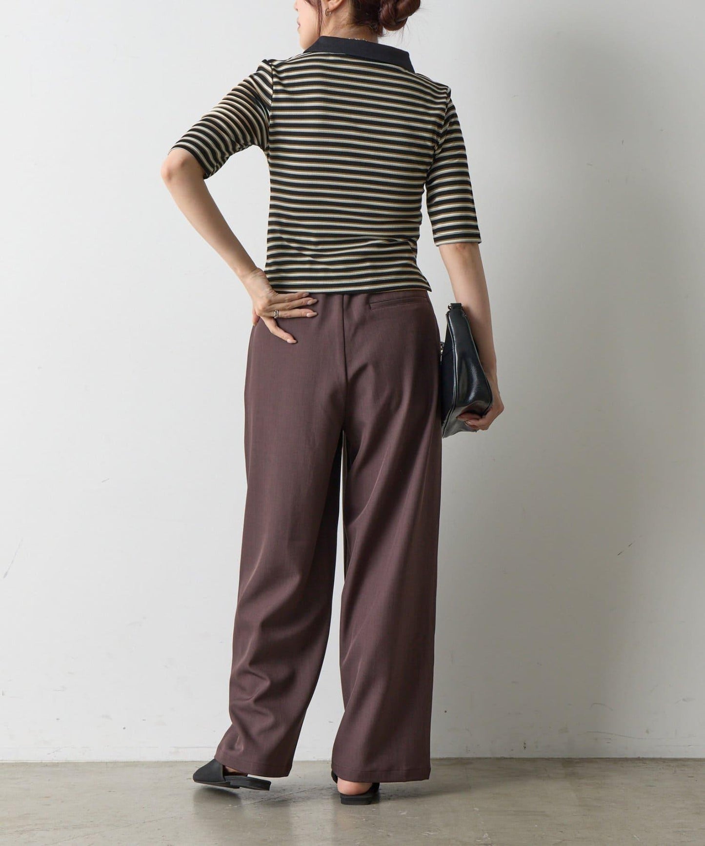 【AW】羅紋條紋POLO衫