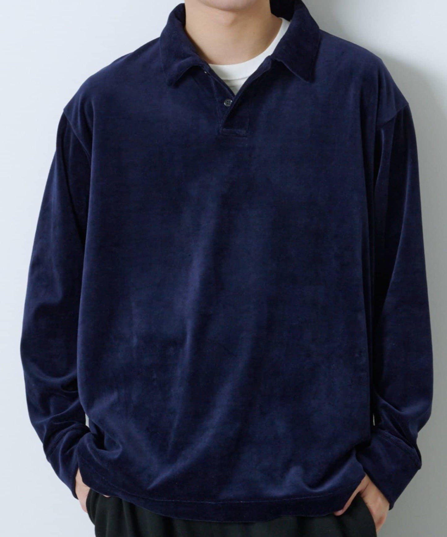 【WHIMSIC】天鵝絨POLO衫
