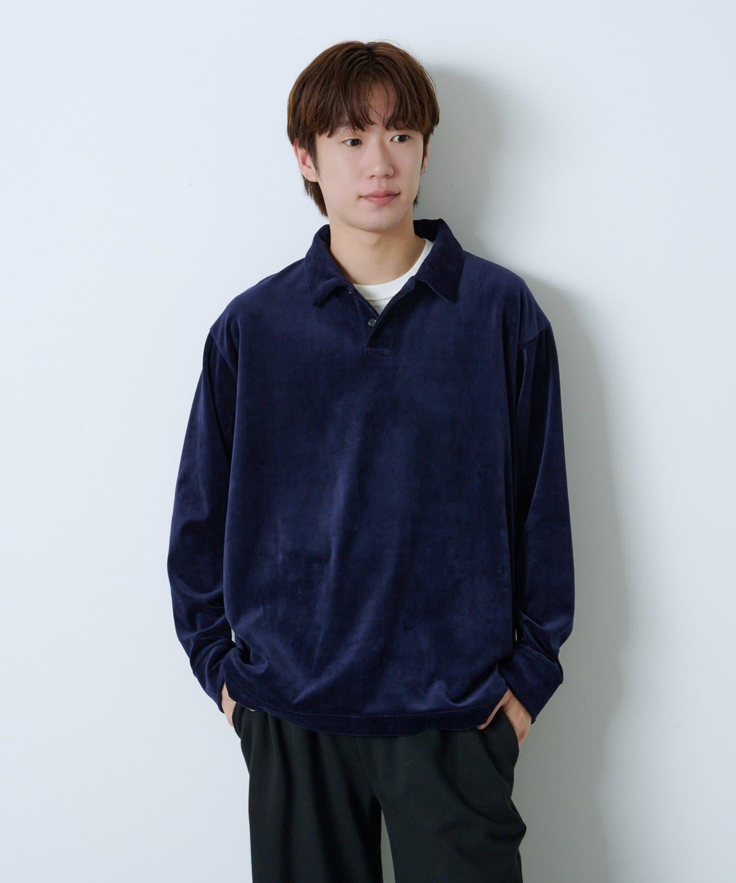 【WHIMSIC】天鵝絨POLO衫