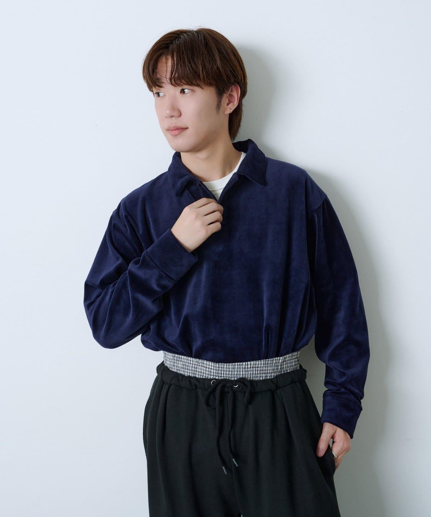 【WHIMSIC】天鵝絨POLO衫