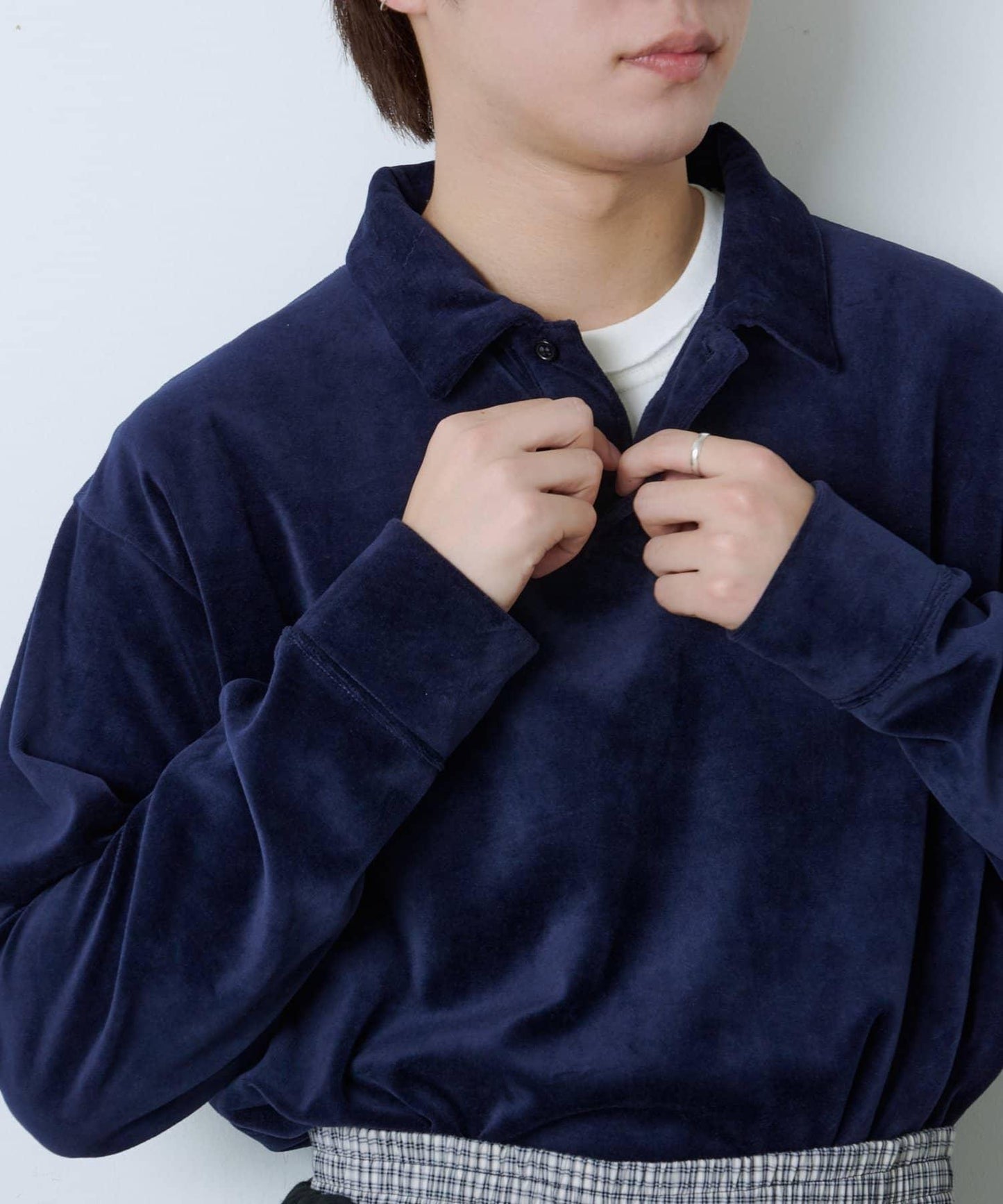 【WHIMSIC】天鵝絨POLO衫