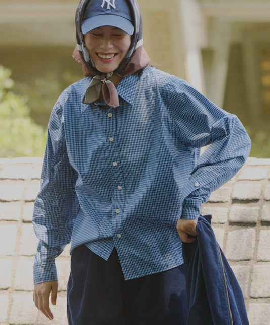 【WHIMSIC/2尺碼可選】短款格子襯衫