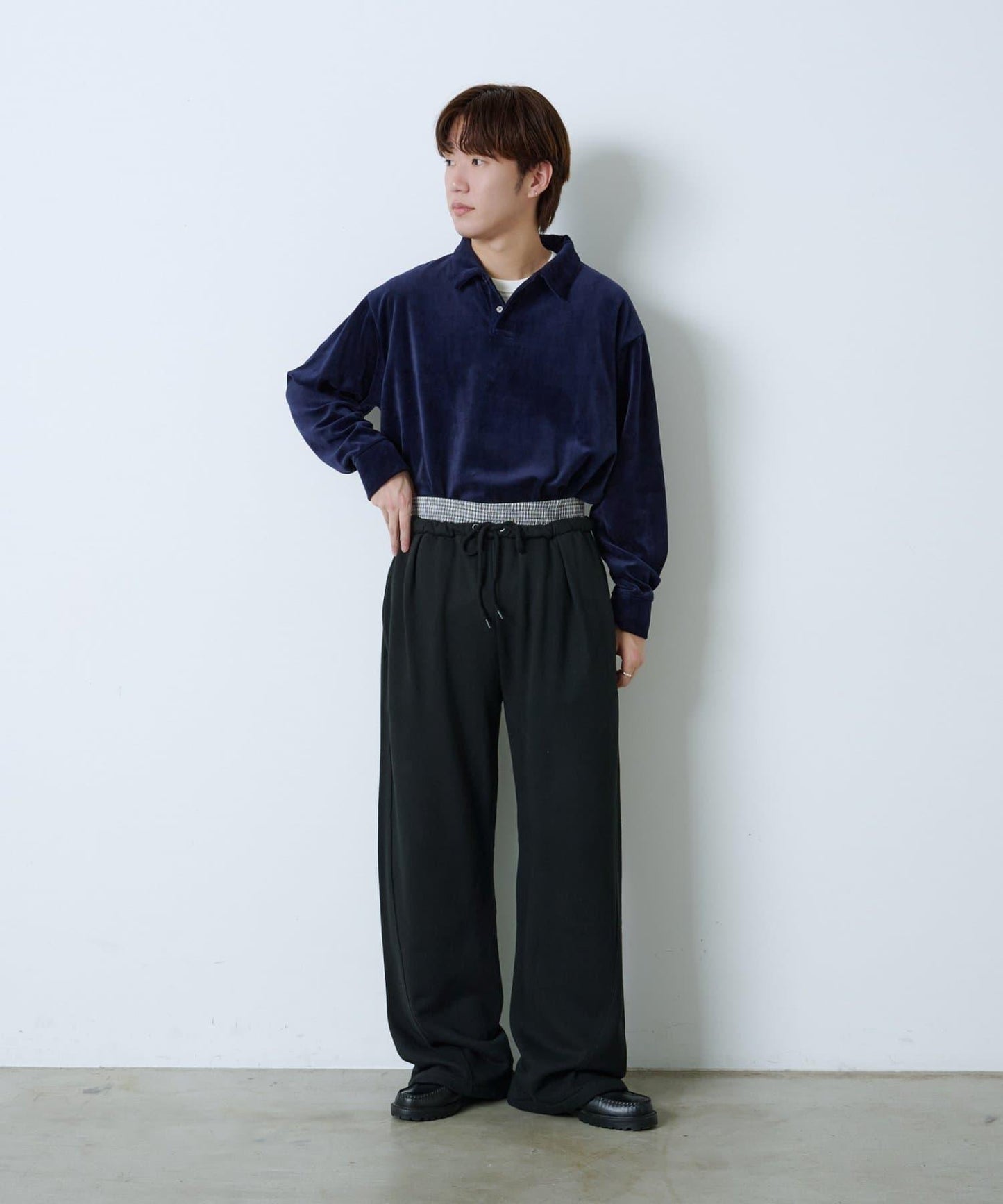 【WHIMSIC】天鵝絨POLO衫