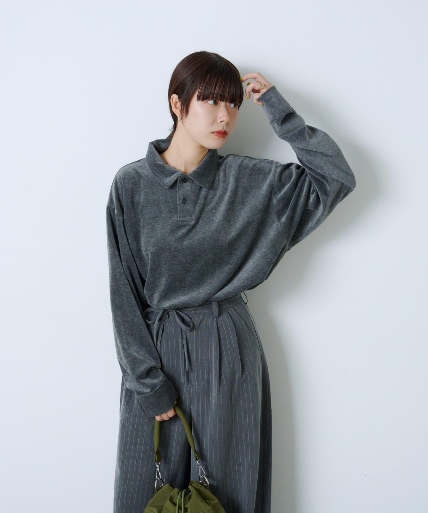 【WHIMSIC】天鵝絨POLO衫