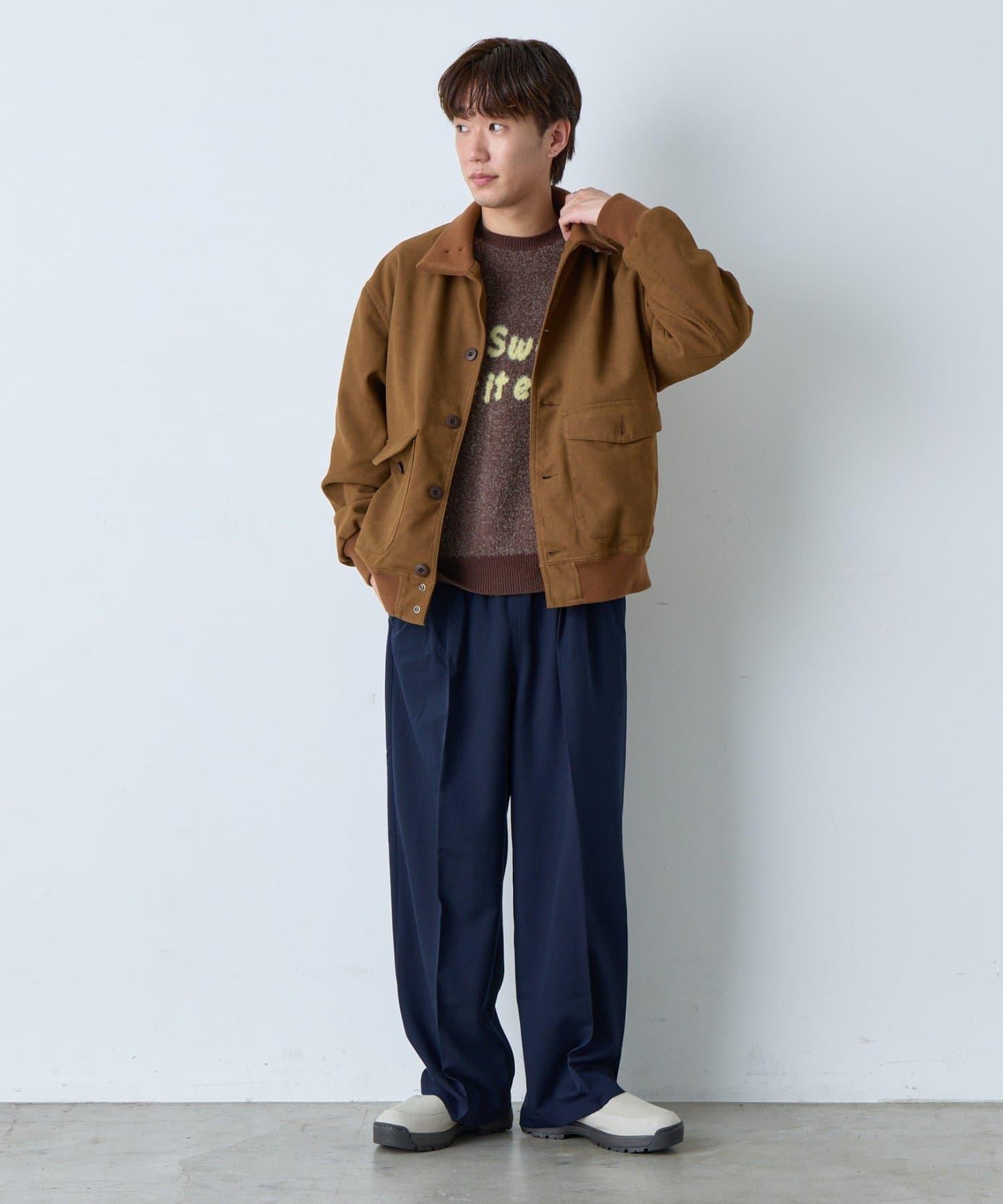 【WHIMSIC】提花標誌針織套頭衫