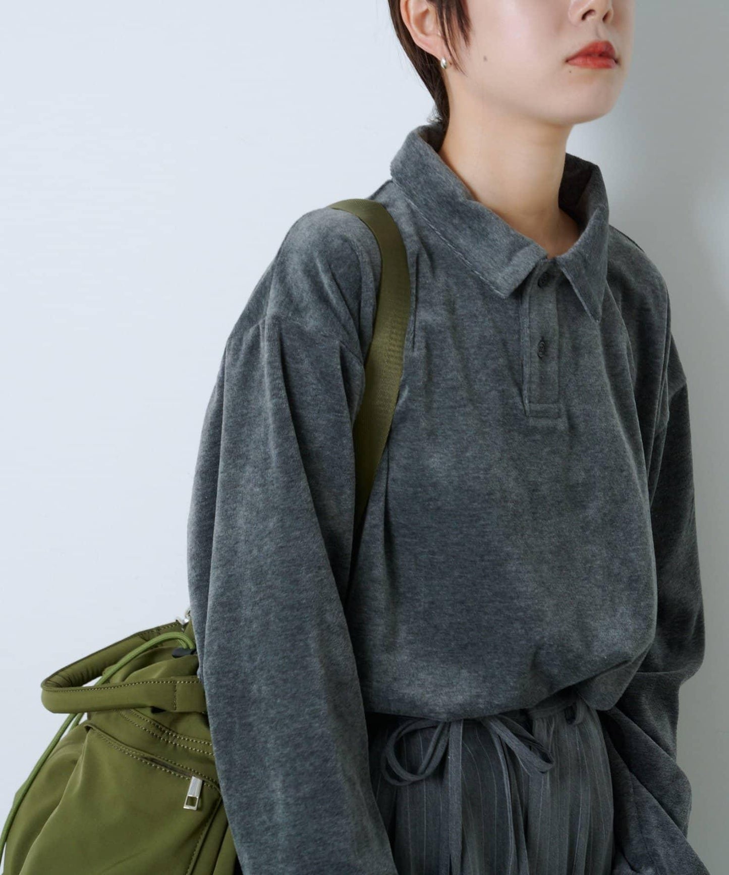 【WHIMSIC】天鵝絨POLO衫