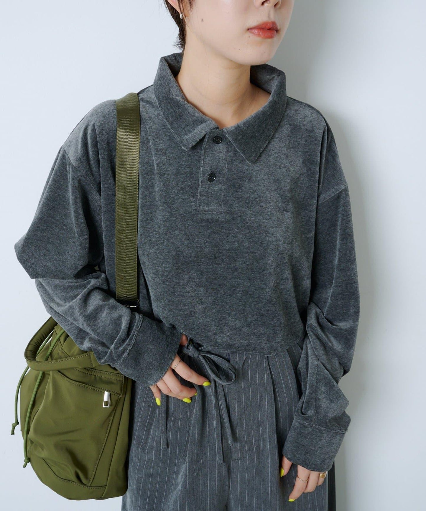 【WHIMSIC】天鵝絨POLO衫
