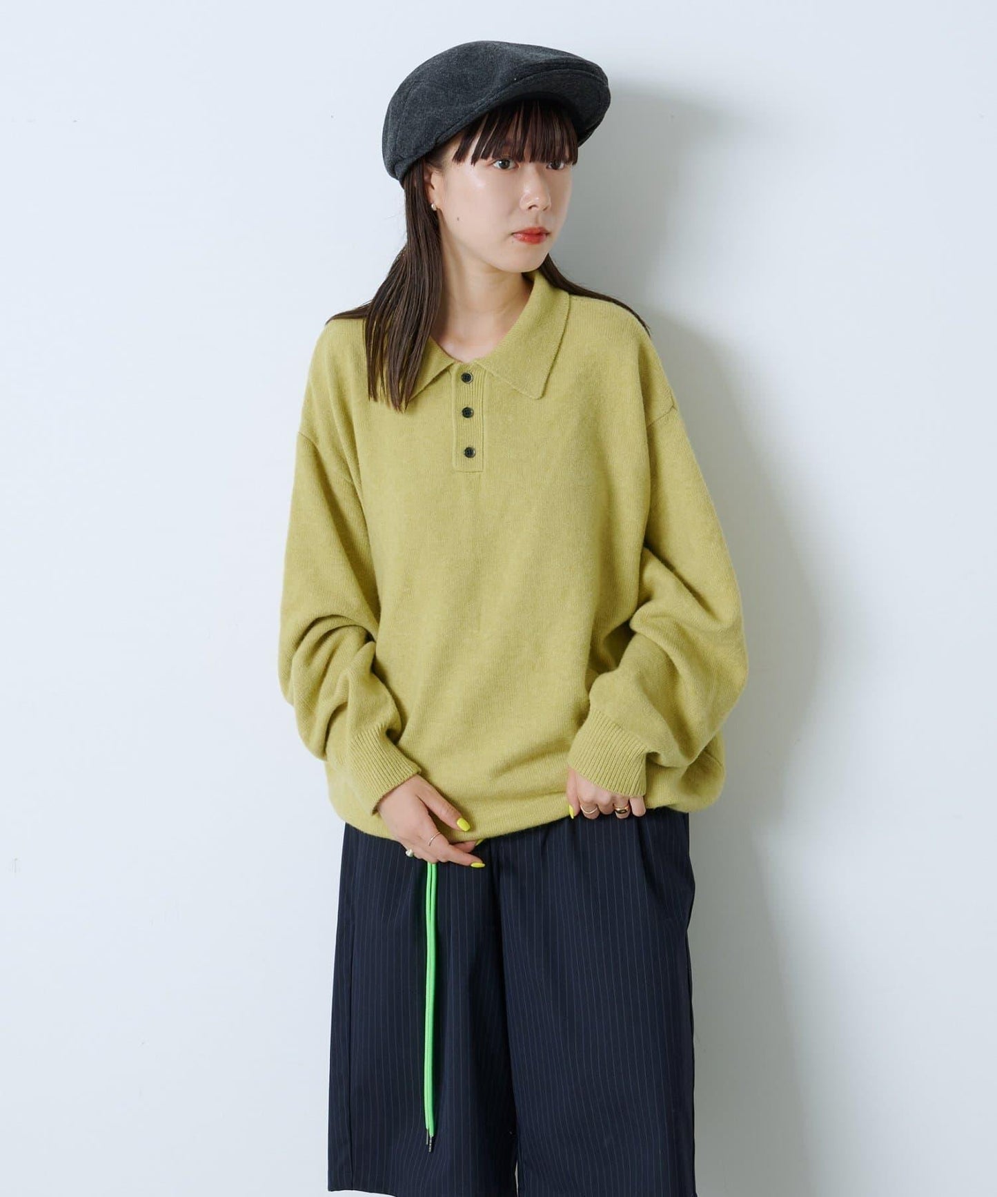 【WHIMSIC】磨毛紗線針織POLO衫