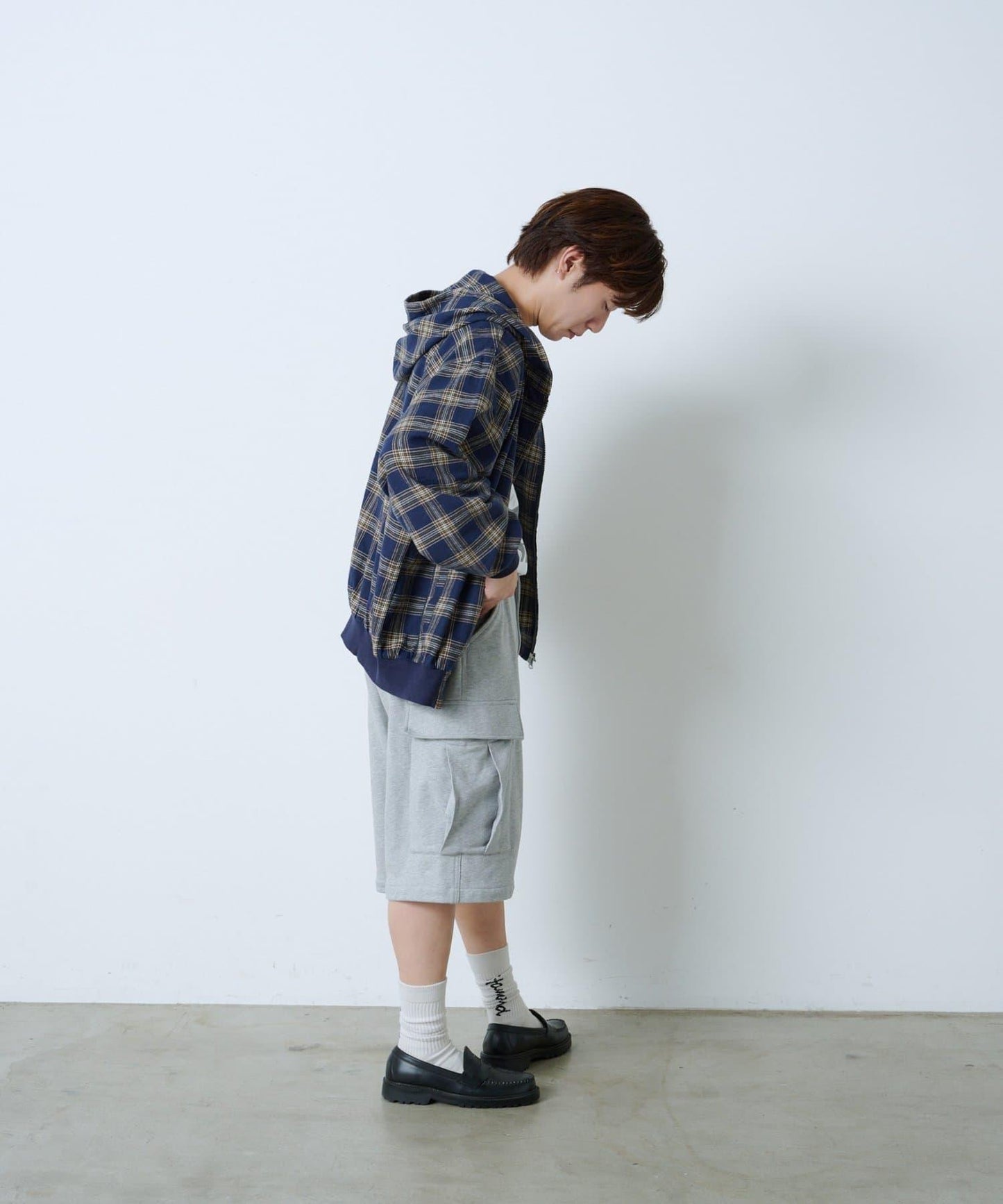 【WHIMSIC】格紋拉鍊連帽襯衫