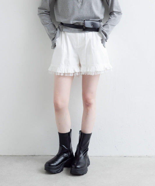 雙層荷葉邊短褲