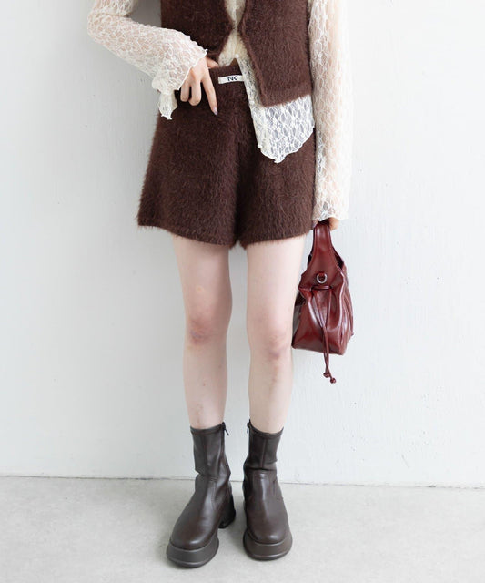 長絨針織標籤褲