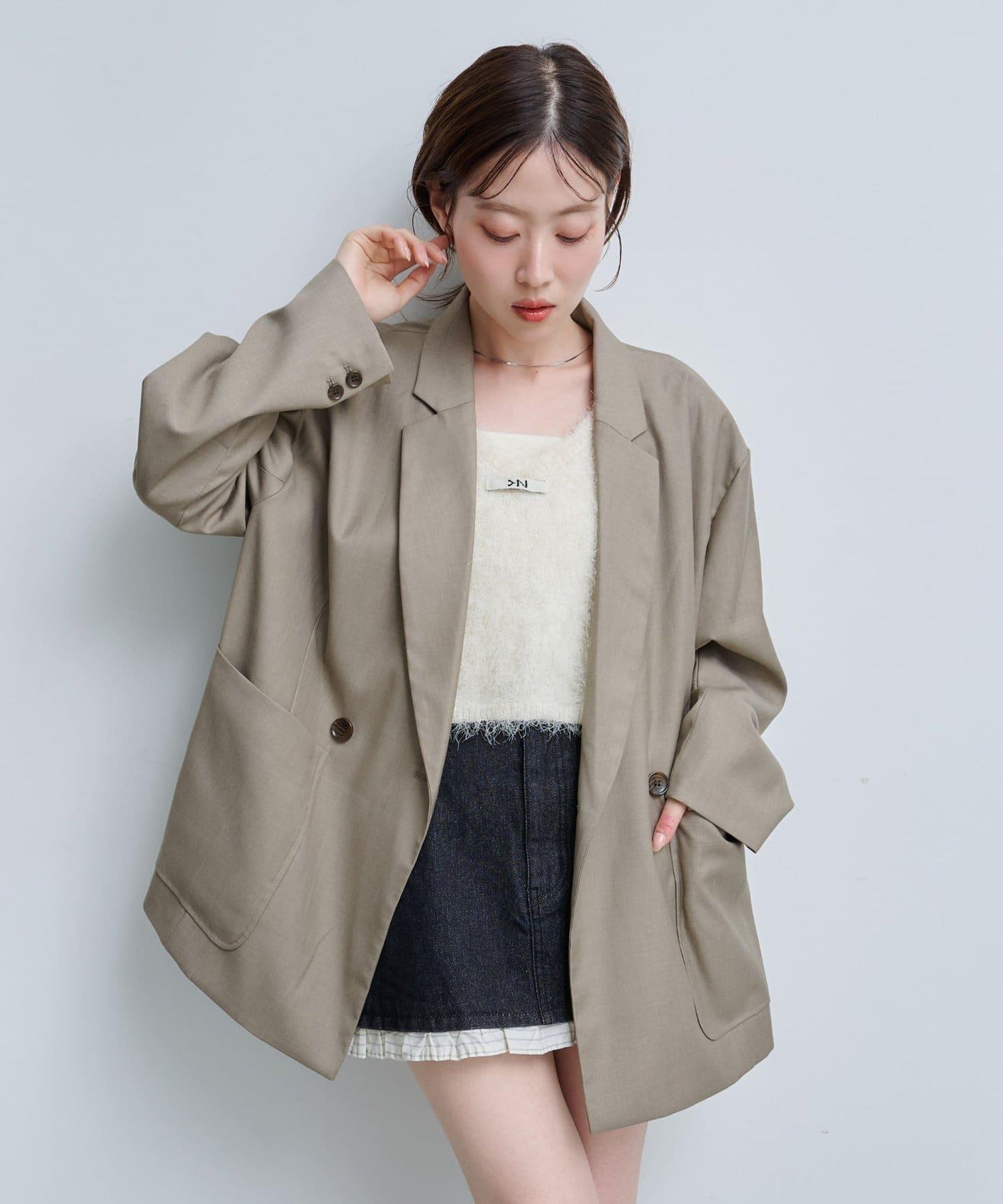 雙排扣寬鬆西裝外套