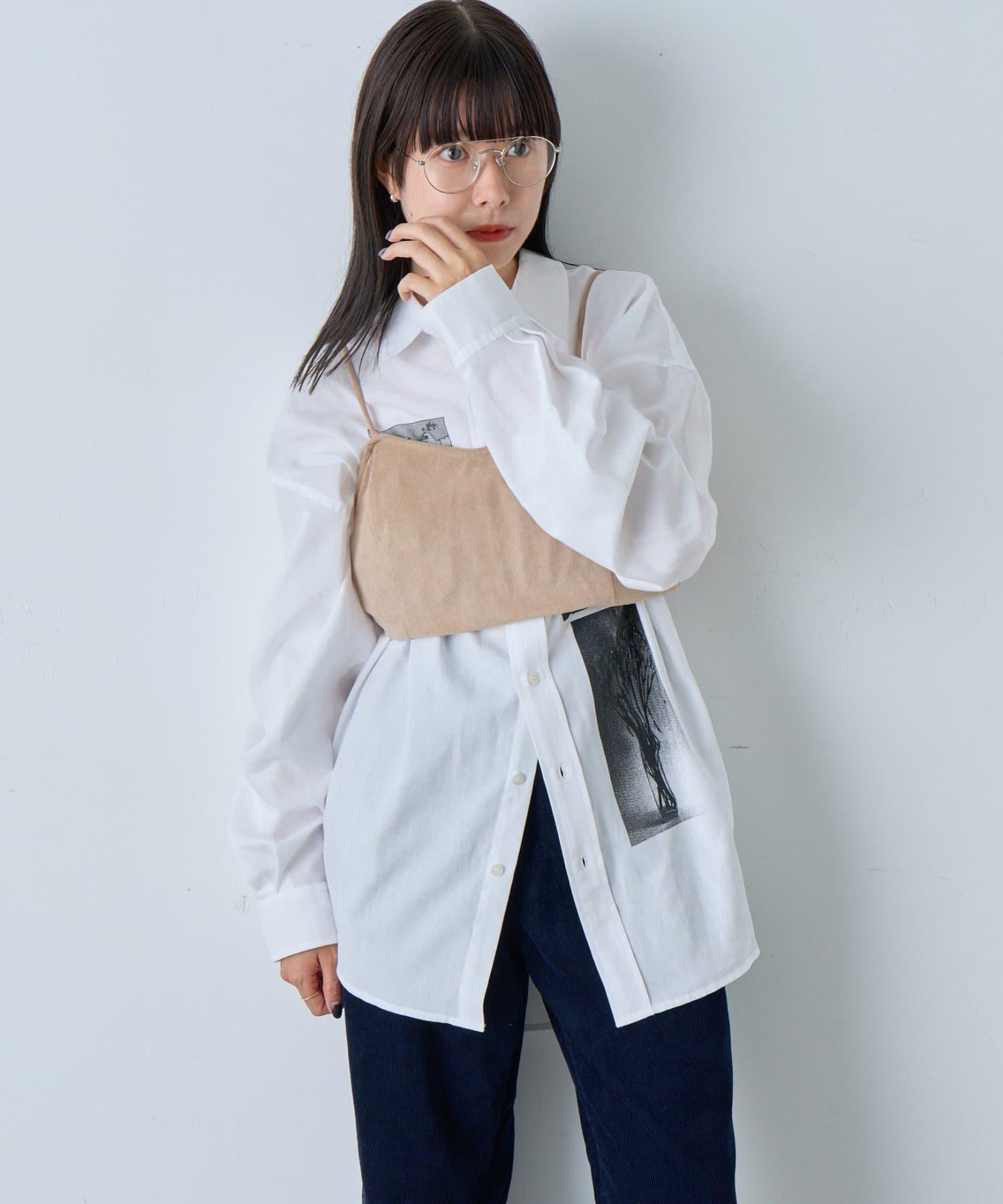 【WHIMSIC】融化午後圖案印花襯衫
