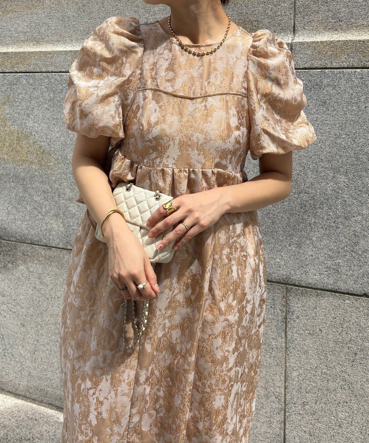 【適合特殊場合】【官網限定】提花連衣裙