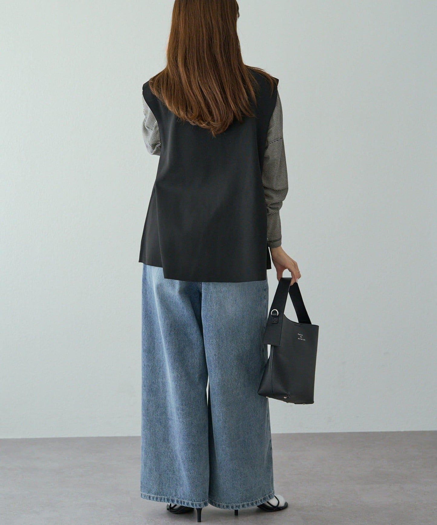 彈力V領針織背心