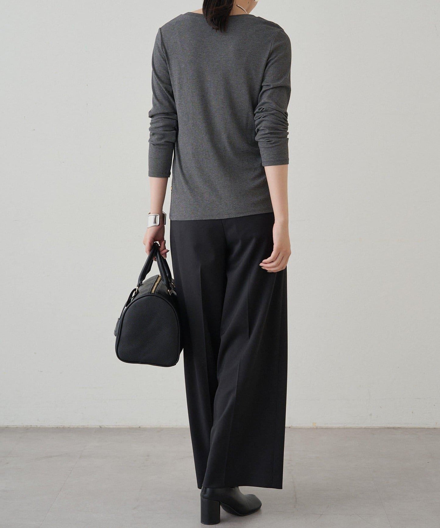 【Loungedress】直筒褶皺長褲