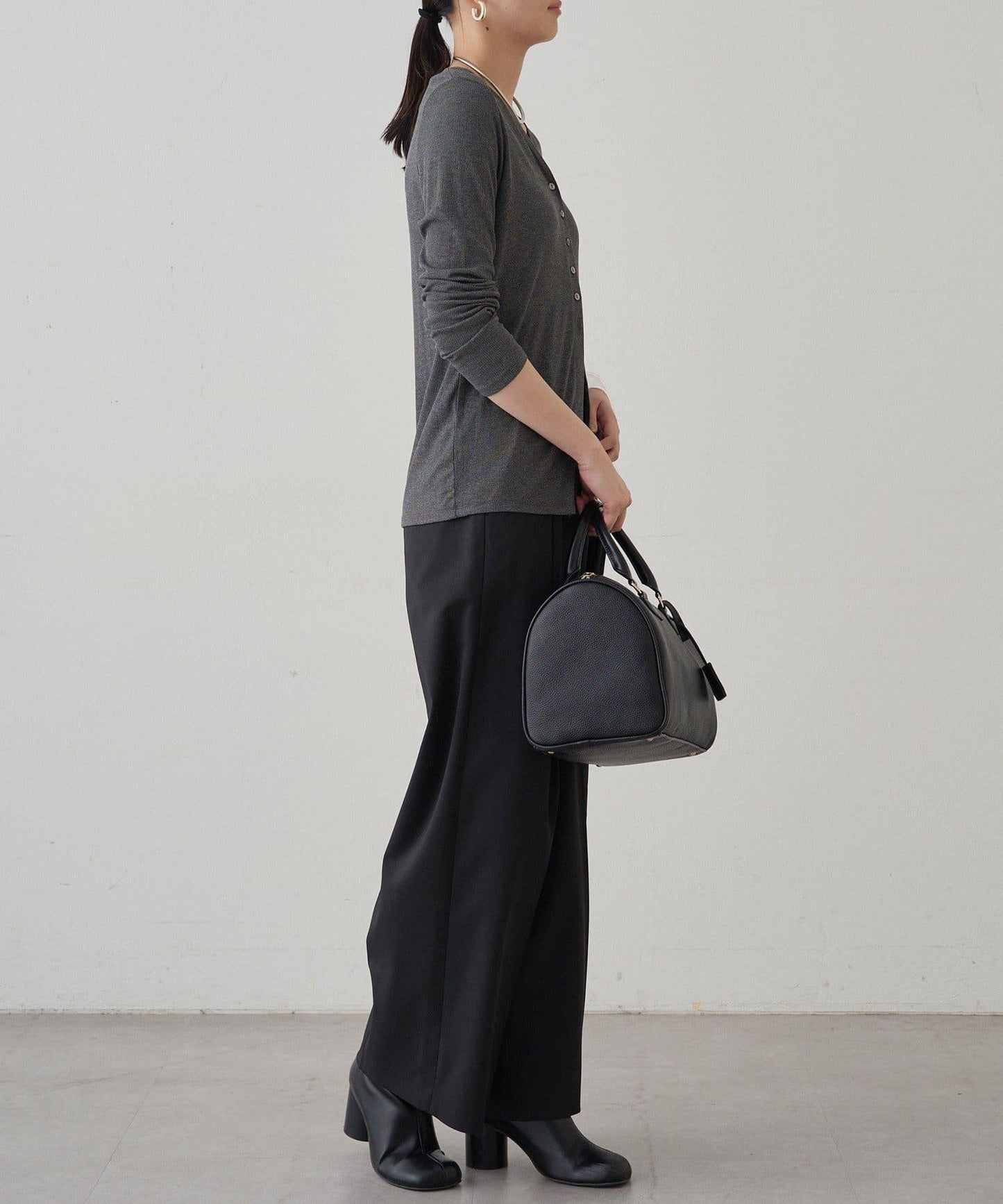 【Loungedress】直筒褶皺長褲