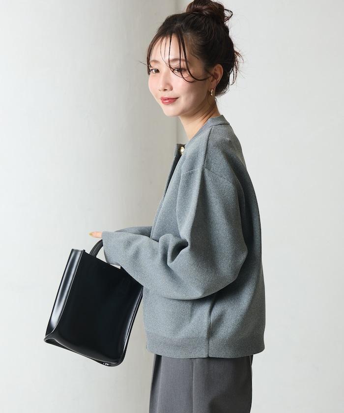 金色紐釦針織開衫