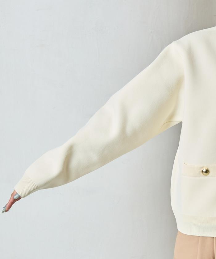 金色紐釦針織開衫