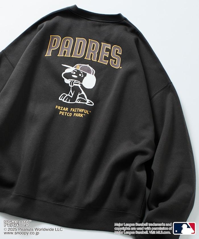 MLB×《PEANUTS》特別款寬鬆版型背部印花圓領衛衣/PADRES