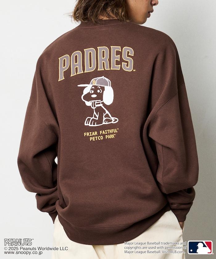 MLB×《PEANUTS》特別款寬鬆版型背部印花圓領衛衣/PADRES