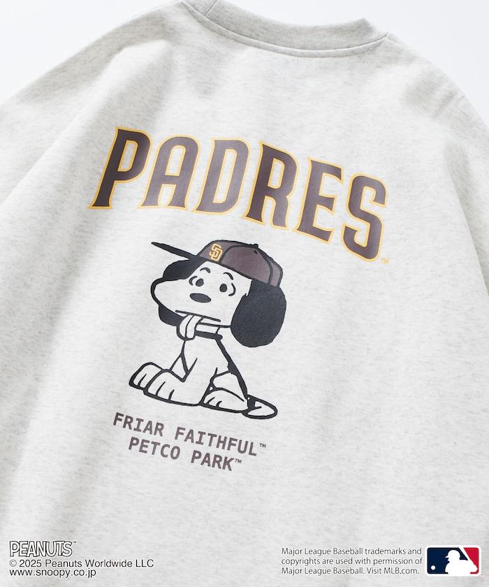 MLB×《PEANUTS》特別款寬鬆版型背部印花圓領衛衣/PADRES