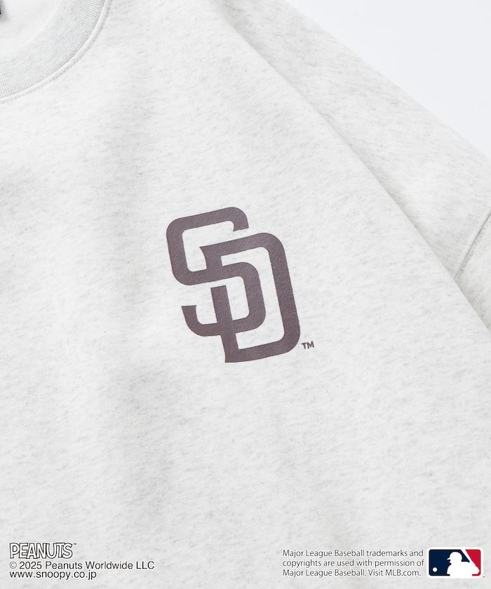 MLB×《PEANUTS》特別款寬鬆版型背部印花圓領衛衣/PADRES