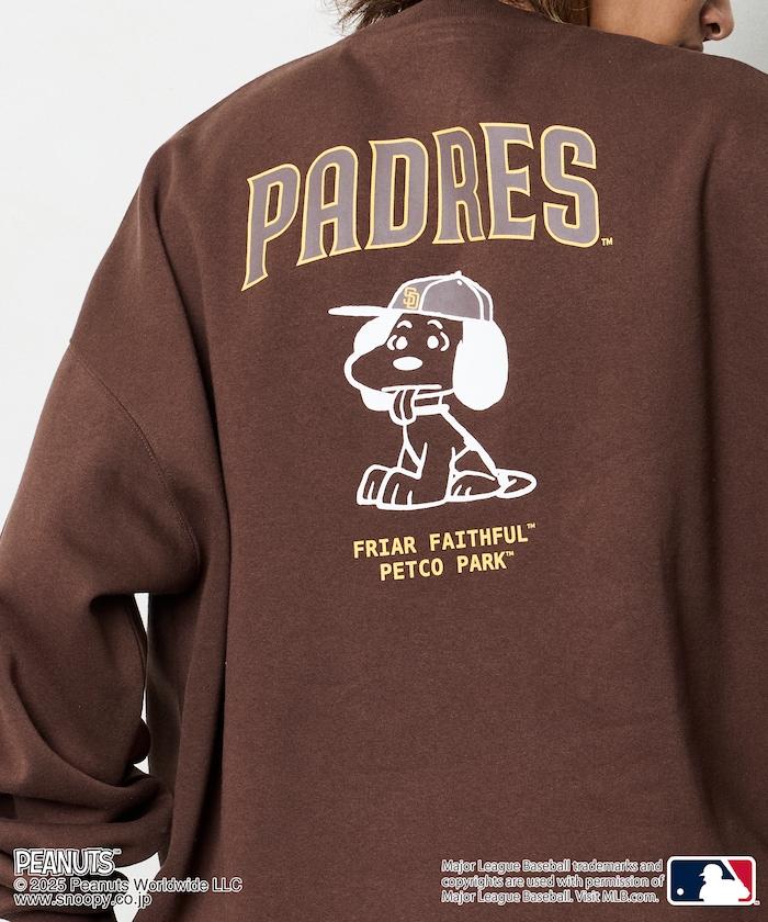 MLB×《PEANUTS》特別款寬鬆版型背部印花圓領衛衣/PADRES