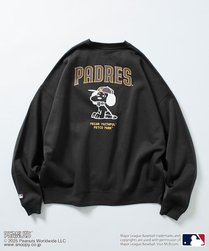 MLB×《PEANUTS》特別款寬鬆版型背部印花圓領衛衣/PADRES