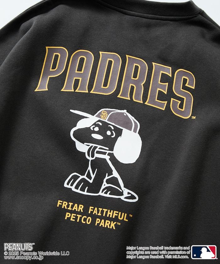 MLB×《PEANUTS》特別款寬鬆版型背部印花圓領衛衣/PADRES