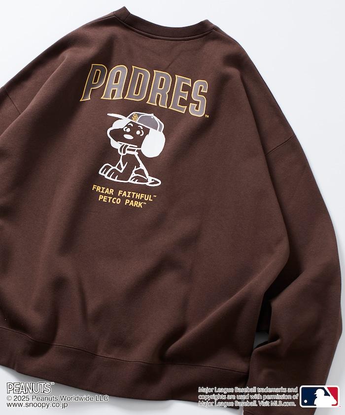 MLB×《PEANUTS》特別款寬鬆版型背部印花圓領衛衣/PADRES