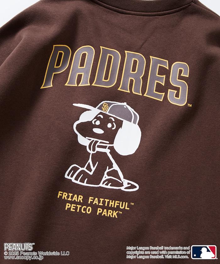 MLB×《PEANUTS》特別款寬鬆版型背部印花圓領衛衣/PADRES