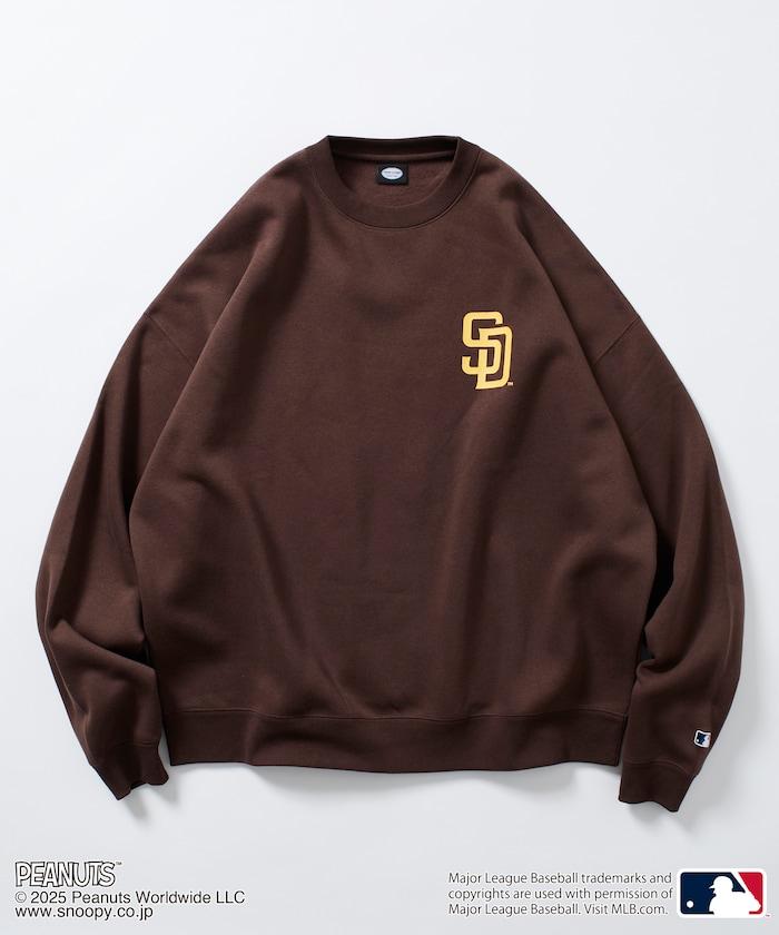 MLB×《PEANUTS》特別款寬鬆版型背部印花圓領衛衣/PADRES