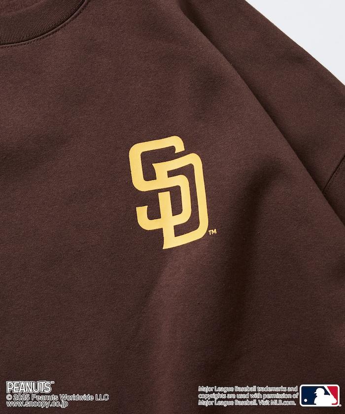 MLB×《PEANUTS》特別款寬鬆版型背部印花圓領衛衣/PADRES