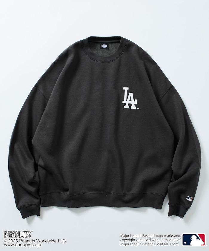 MLB×《PEANUTS》特別款寬鬆版型背部印花圓領衛衣 / Dodgers
