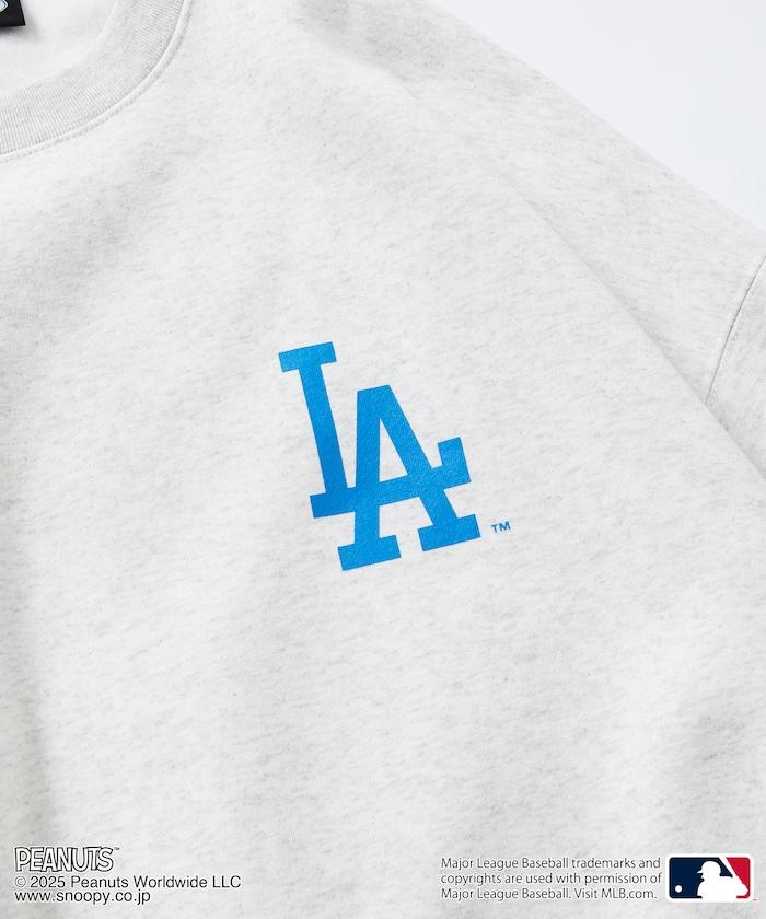 MLB×《PEANUTS》特別款寬鬆版型背部印花圓領衛衣 / Dodgers