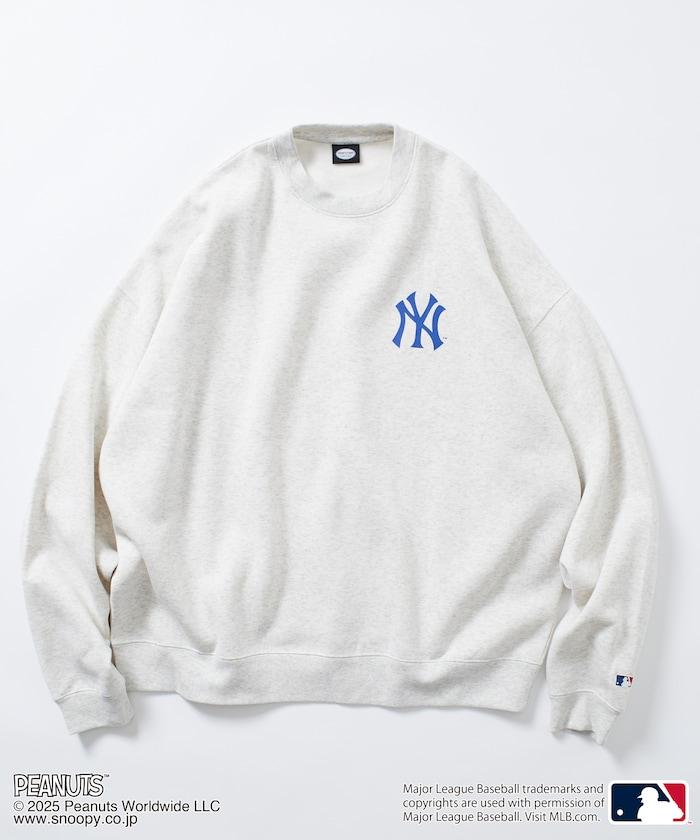 MLB×《PEANUTS》特別款寬鬆版型背部印花圓領衛衣/YANKEES
